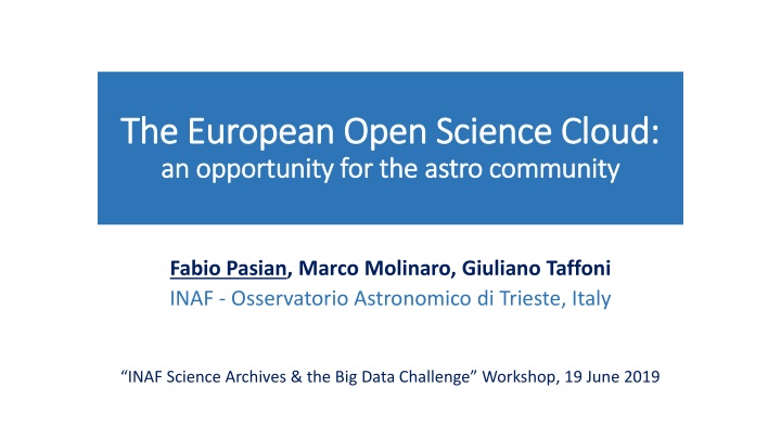 the european open science cloud the european open