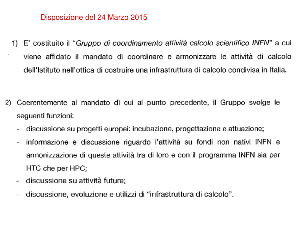 disposizione del 24 marzo 2015