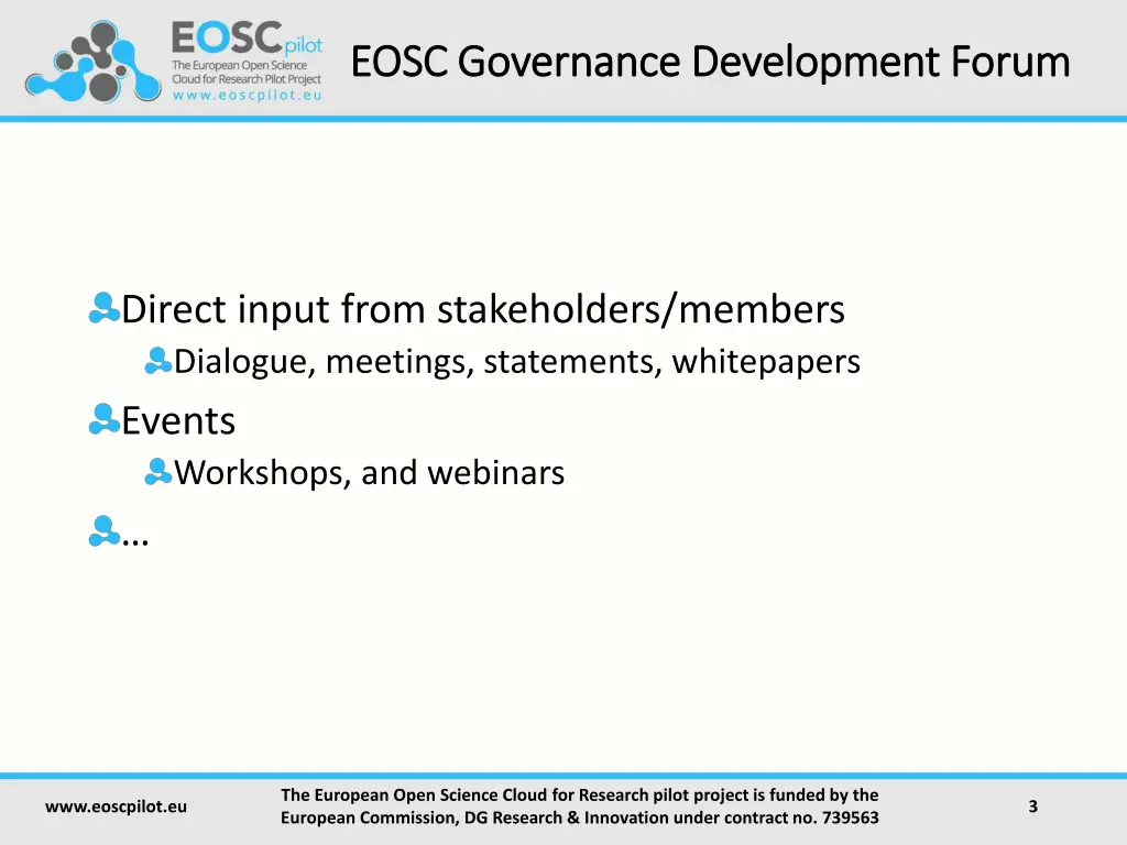 eosc governance development forum eosc governance