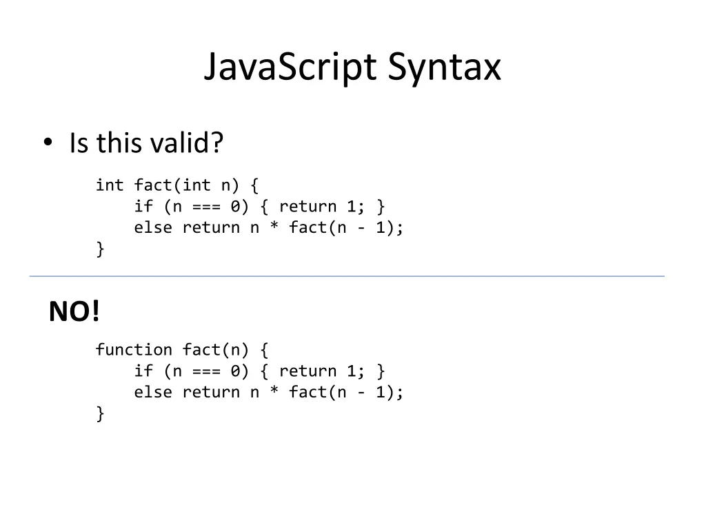 javascript syntax 1