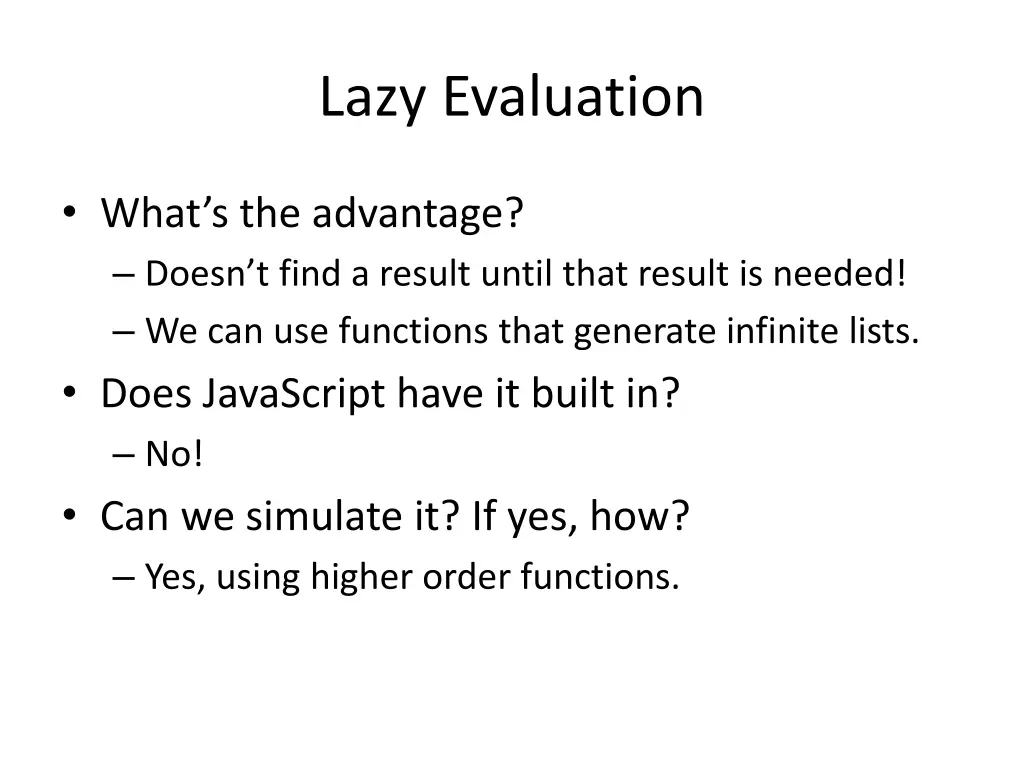 lazy evaluation 3