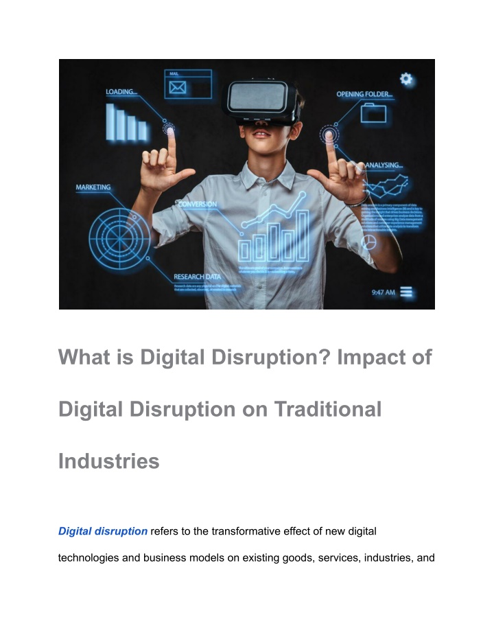 what is digital disruption impact of