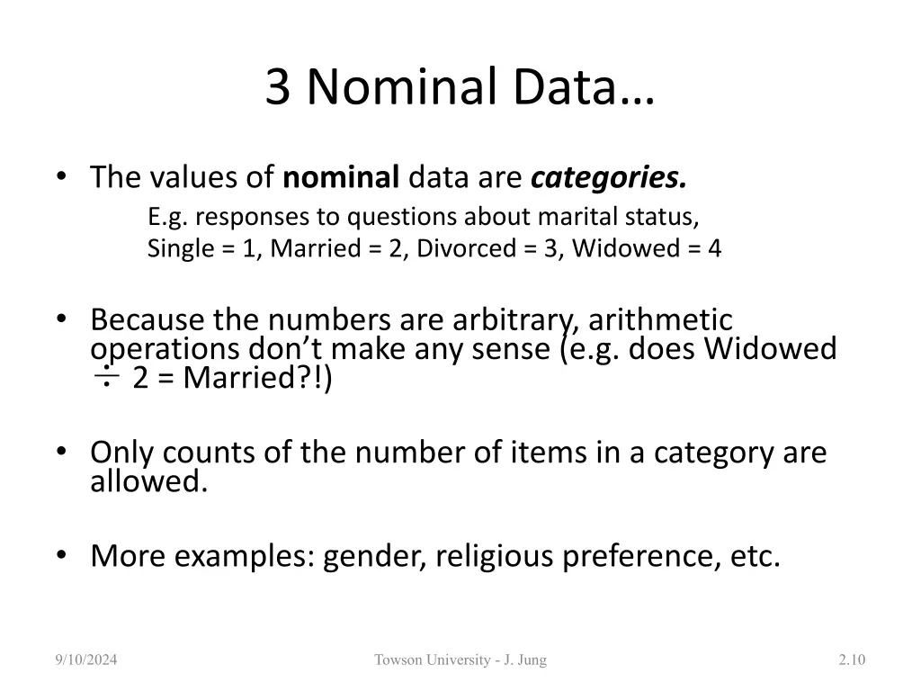 3 nominal data