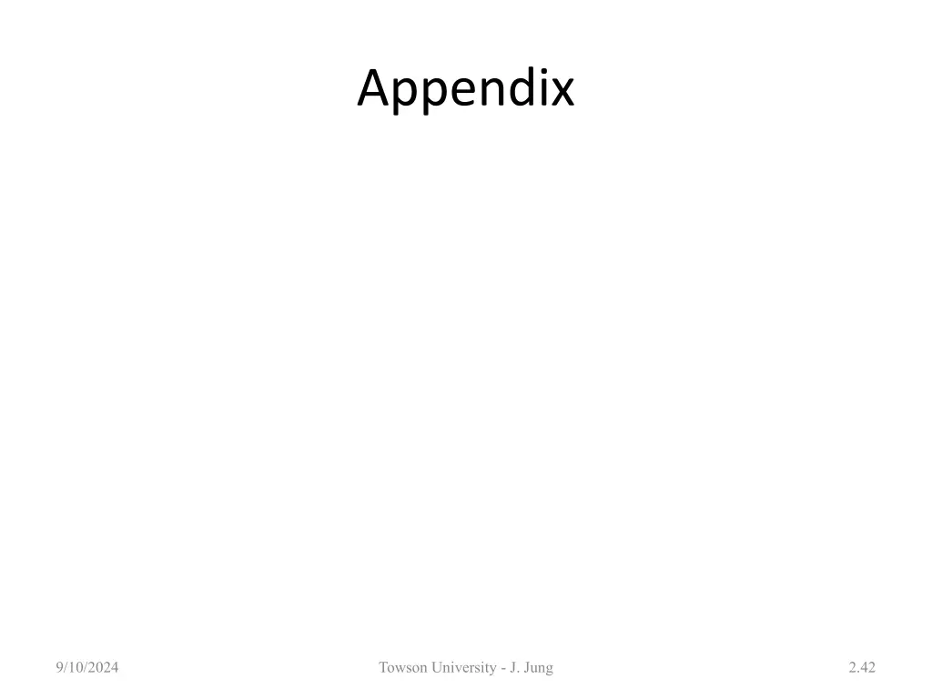 appendix