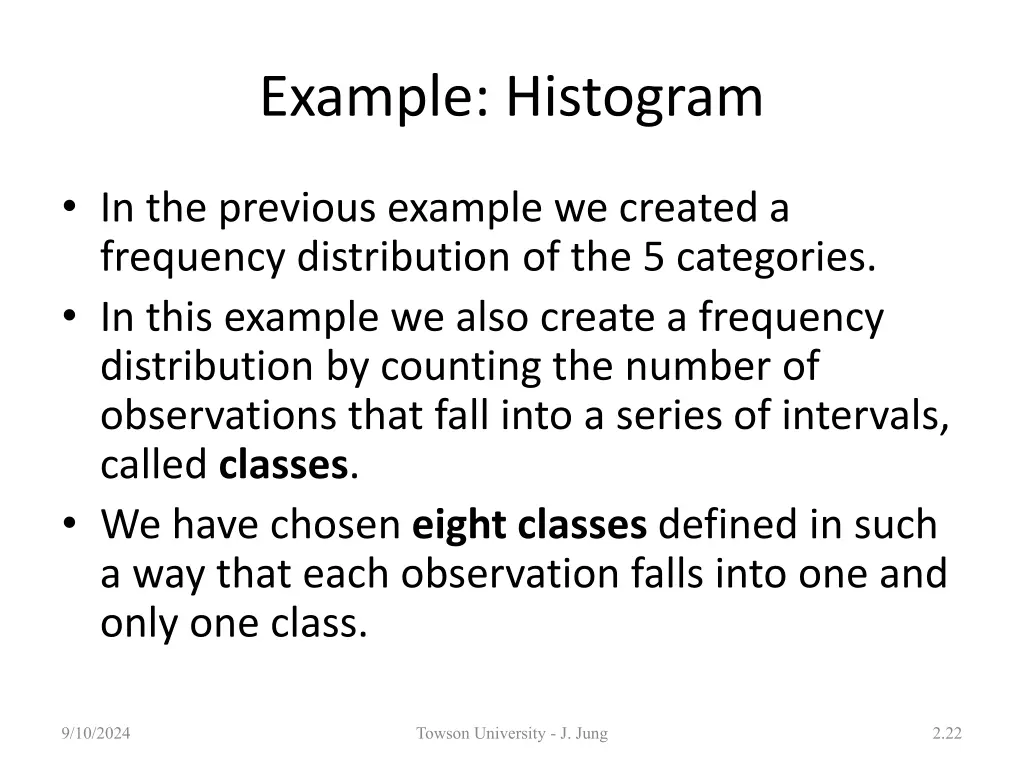 example histogram