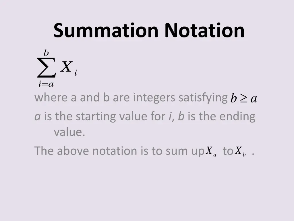 summation notation a i