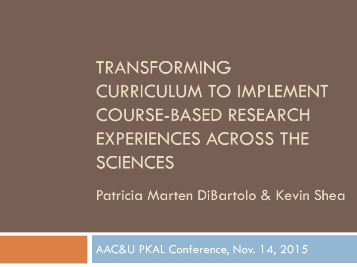 transforming curriculum to implement course based