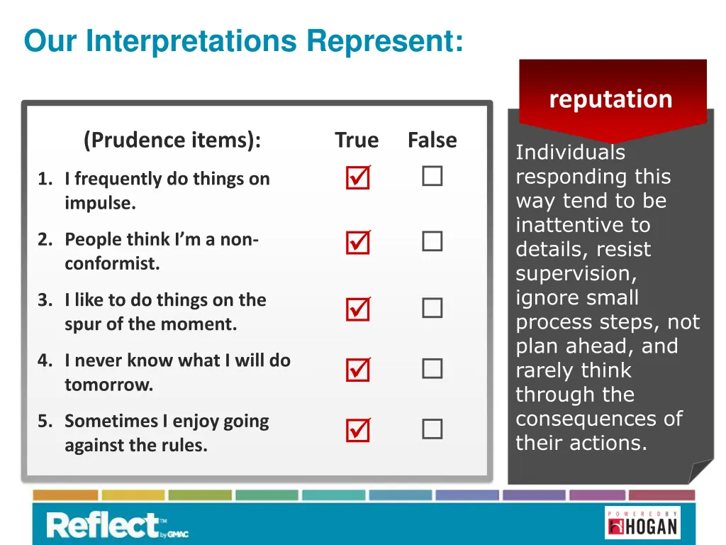 our interpretations represent