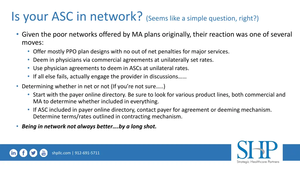 is your asc in network seems like a simple