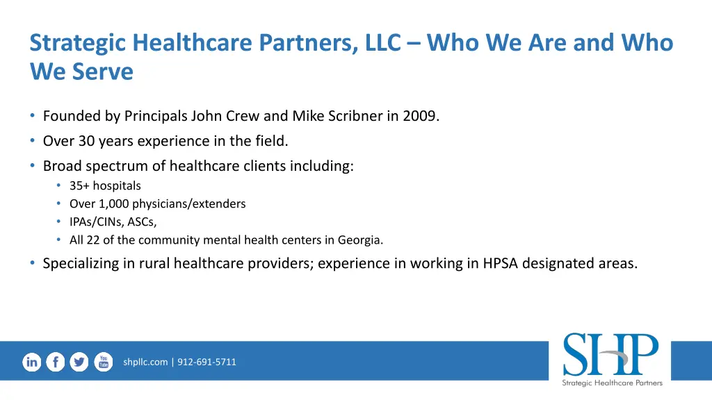 strategic healthcare partners