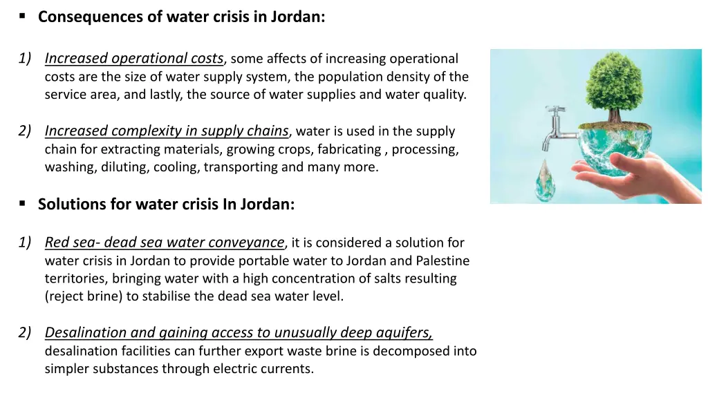 consequences of water crisis in jordan