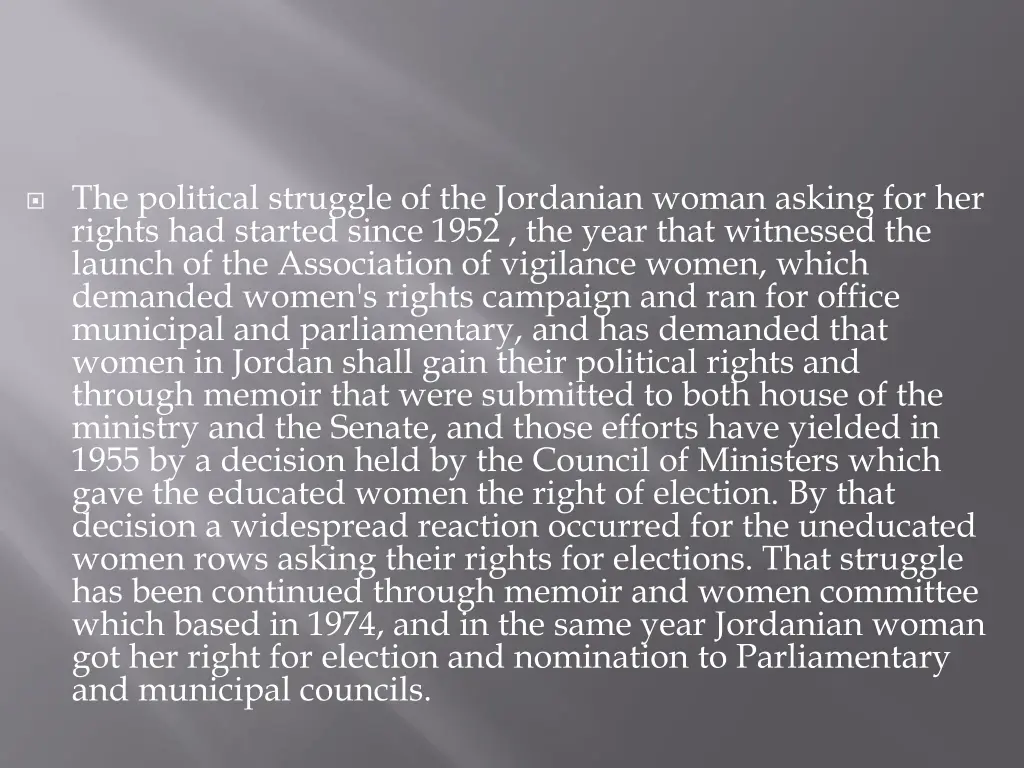 the political struggle of the jordanian woman