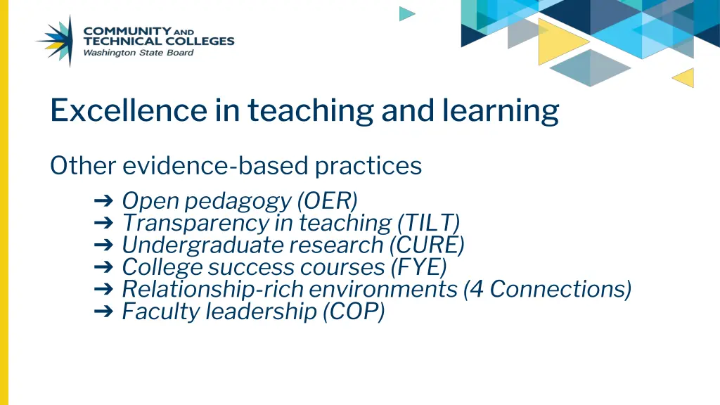 excellence in teaching and learning 2