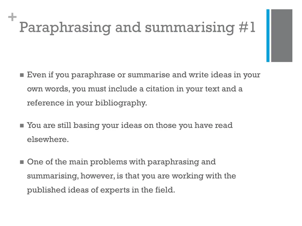 paraphrasing and summarising 1