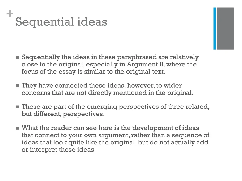 sequential ideas