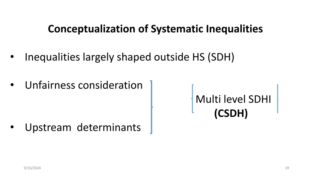 conceptualization of systematic inequalities