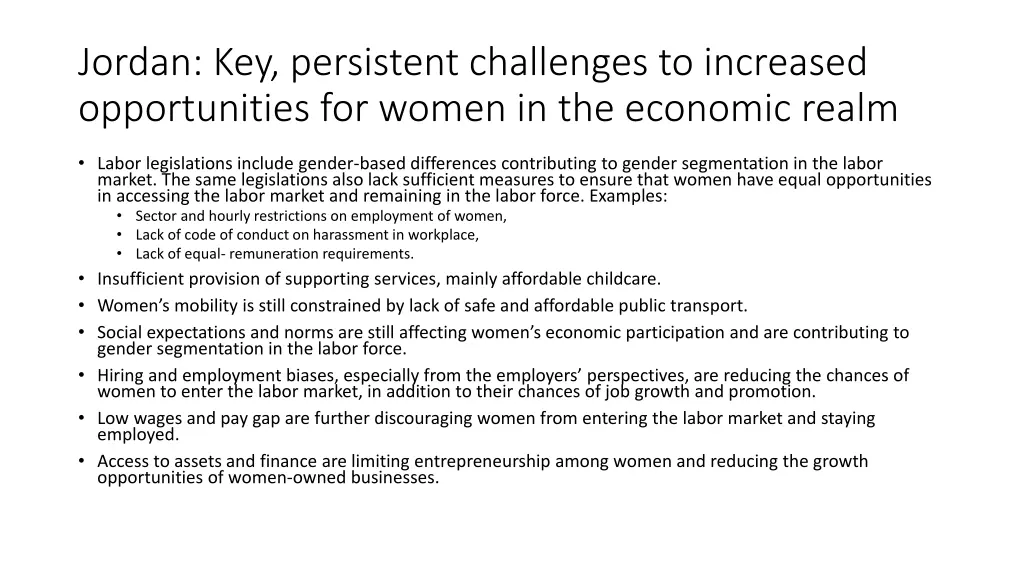 jordan key persistent challenges to increased