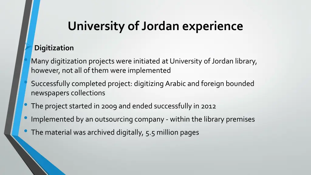 university of jordan experience