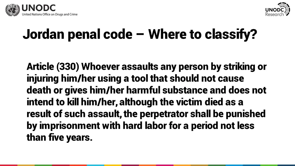 jordan penal code where to classify 1