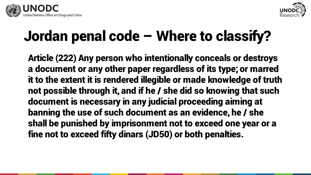 jordan penal code where to classify 5