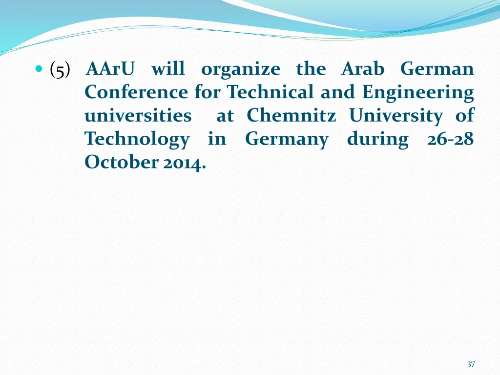 5 aaru will organize the arab german conference