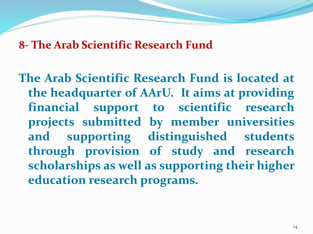 8 the arab scientific research fund the arab