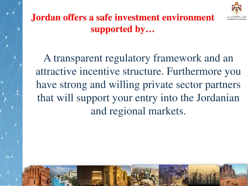 jordan offers a safe investment environment