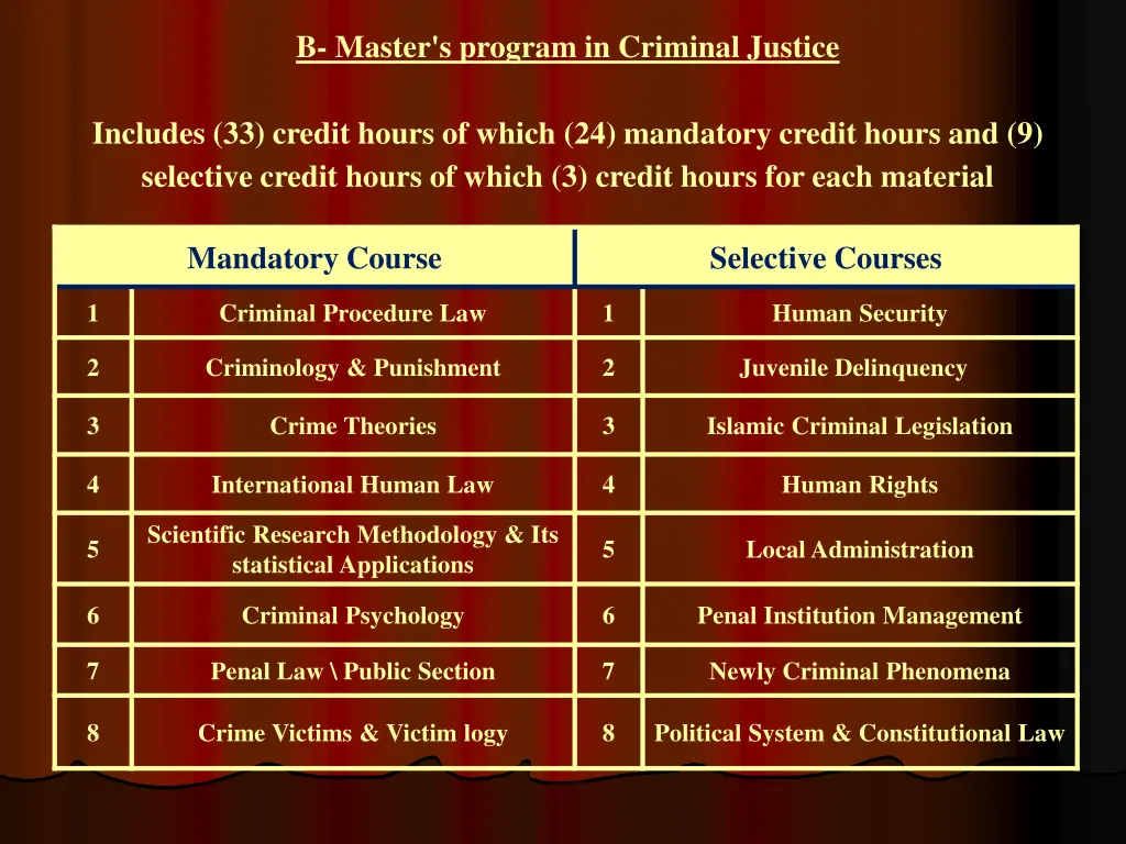 b master s program in criminal justice