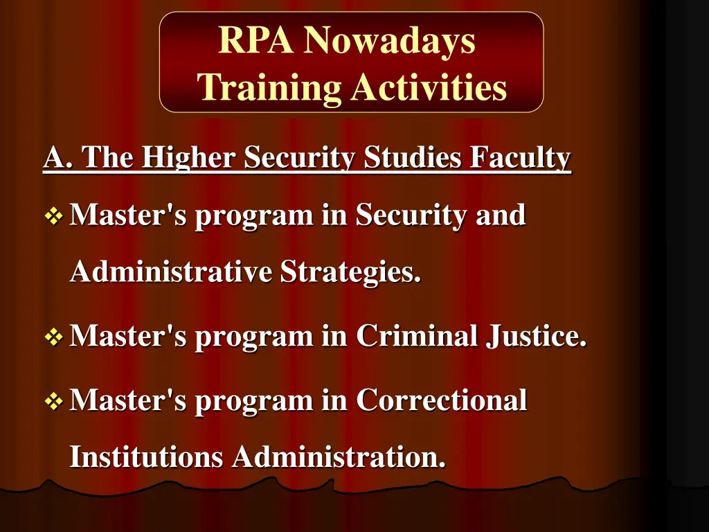 rpa nowadays training activities