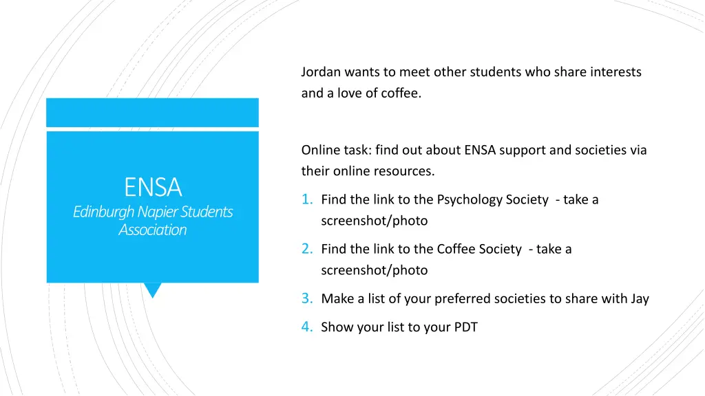 jordan wants to meet other students who share