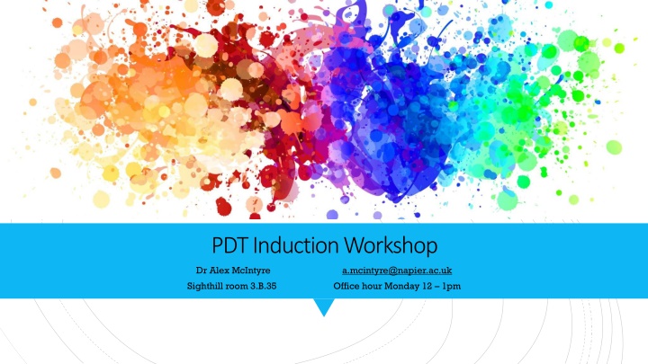 pdt induction workshop