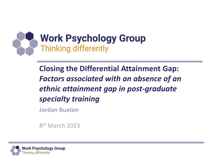 closing the differential attainment gap factors