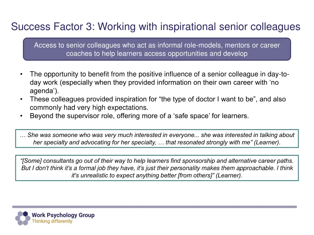 success factor 3 working with inspirational