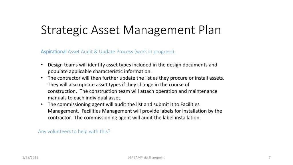 strategic asset management plan 1