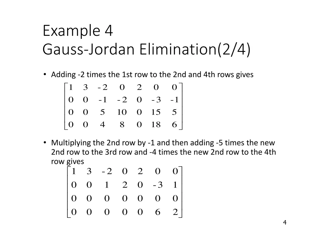 example 4 gauss jordan elimination 2 4