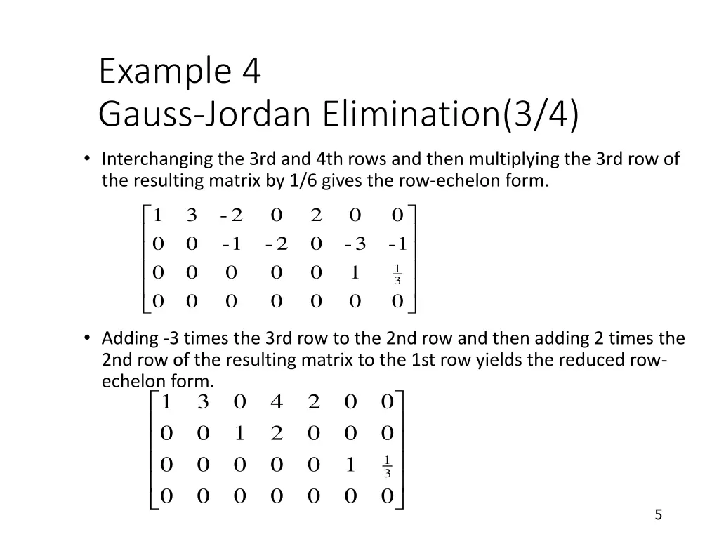 example 4 gauss jordan elimination 3 4