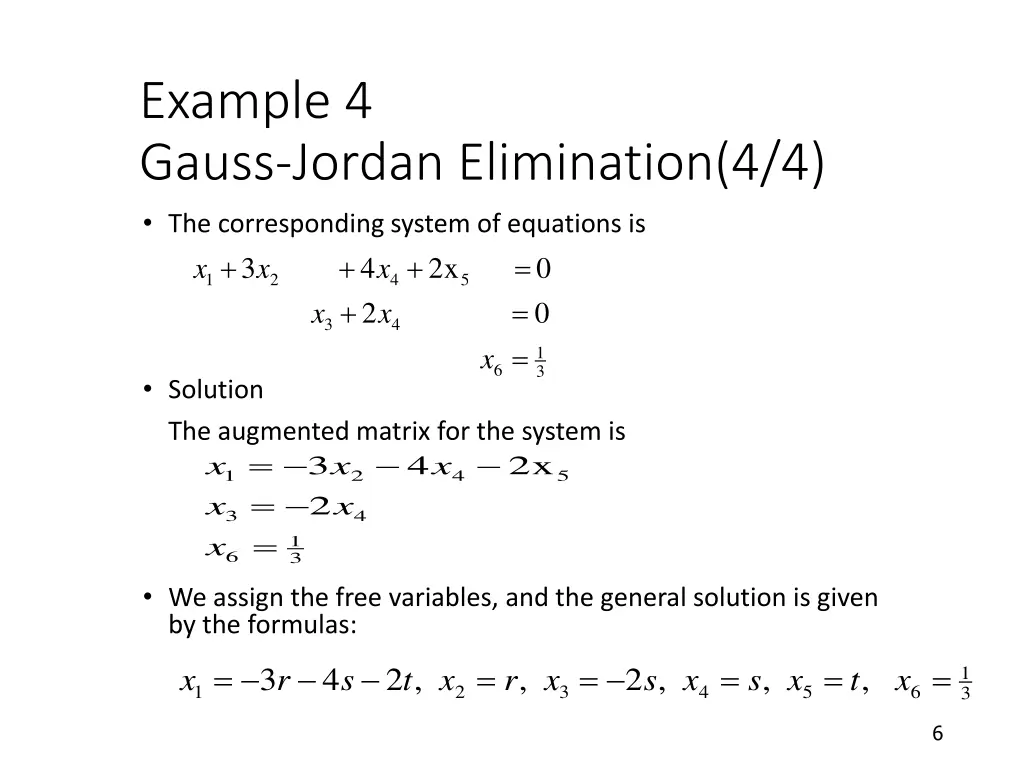 example 4 gauss jordan elimination