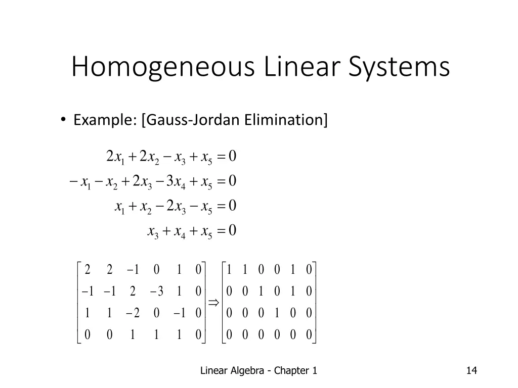 homogeneous linear systems 1