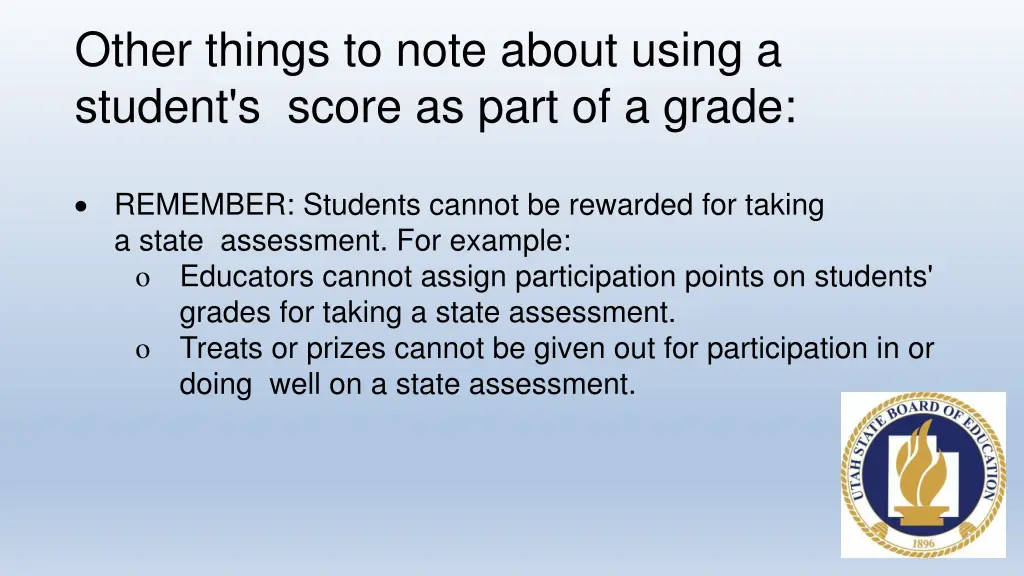 other things to note about using a student