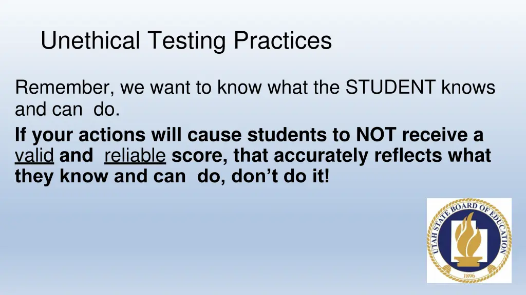 unethical testing practices