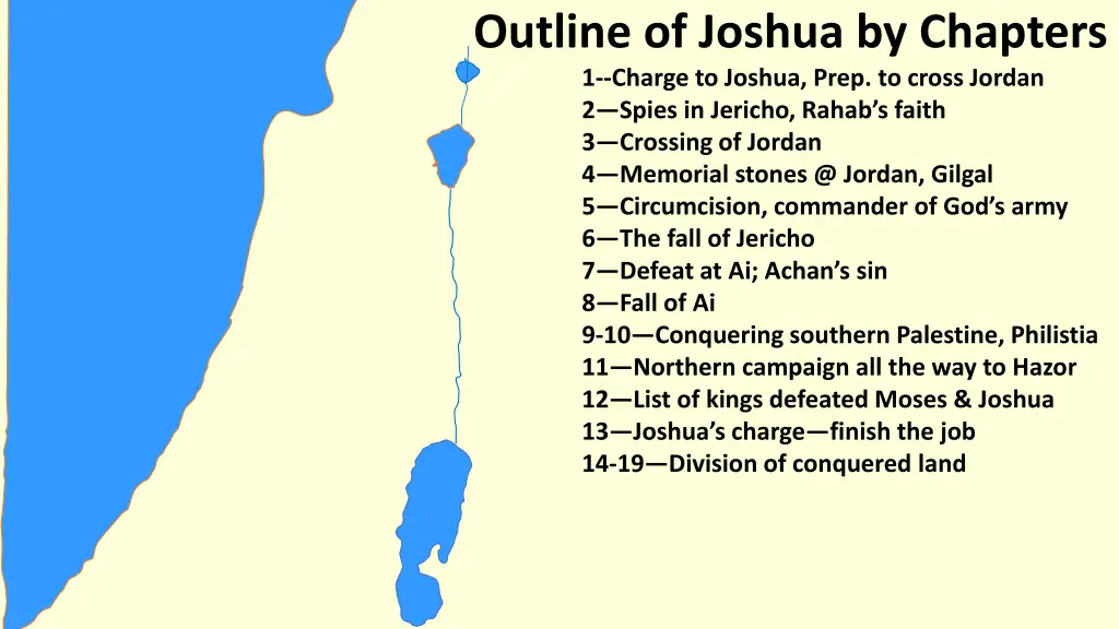 outline of joshua by chapters 1 charge to joshua 1