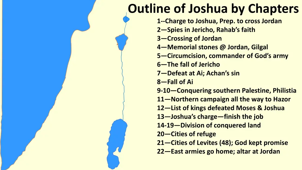 outline of joshua by chapters 1 charge to joshua 4