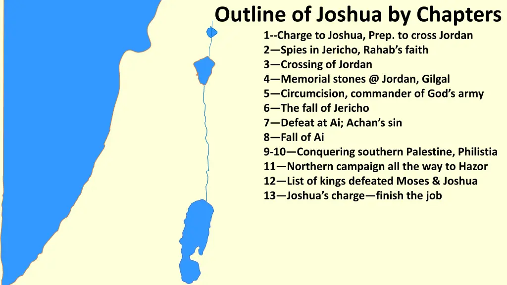 outline of joshua by chapters 1 charge to joshua