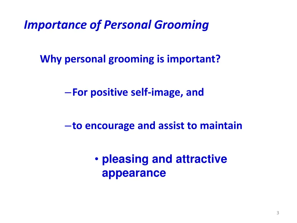 importance of personal grooming