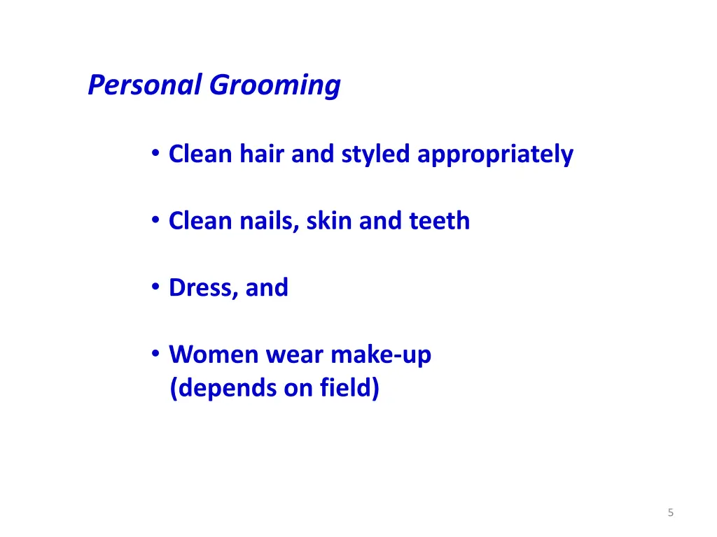 personal grooming 1