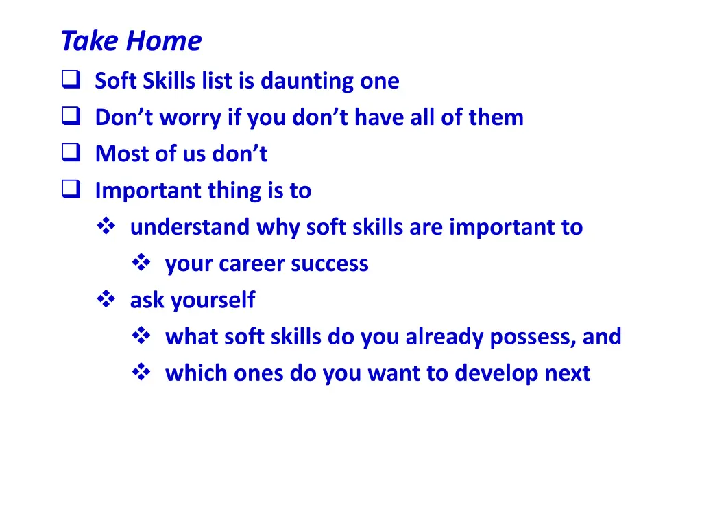 take home soft skills list is daunting