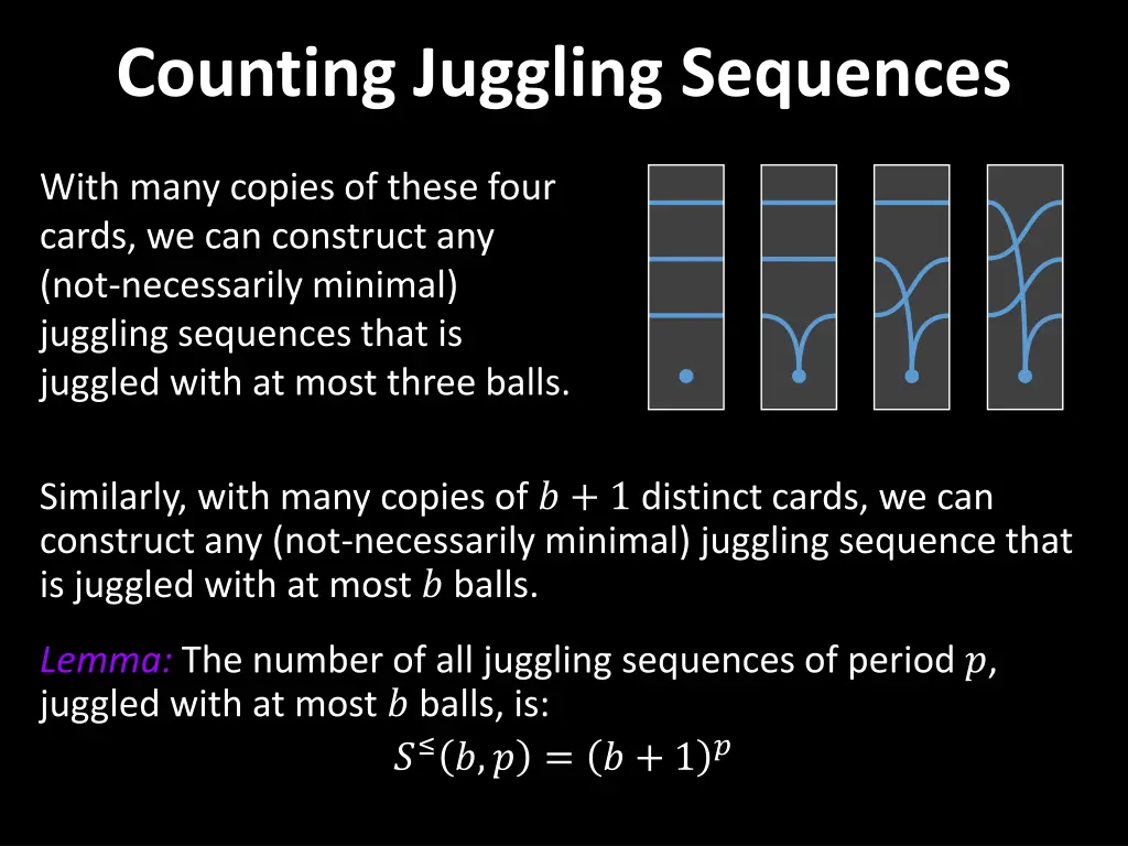 counting juggling sequences 1