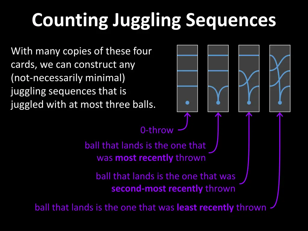 counting juggling sequences