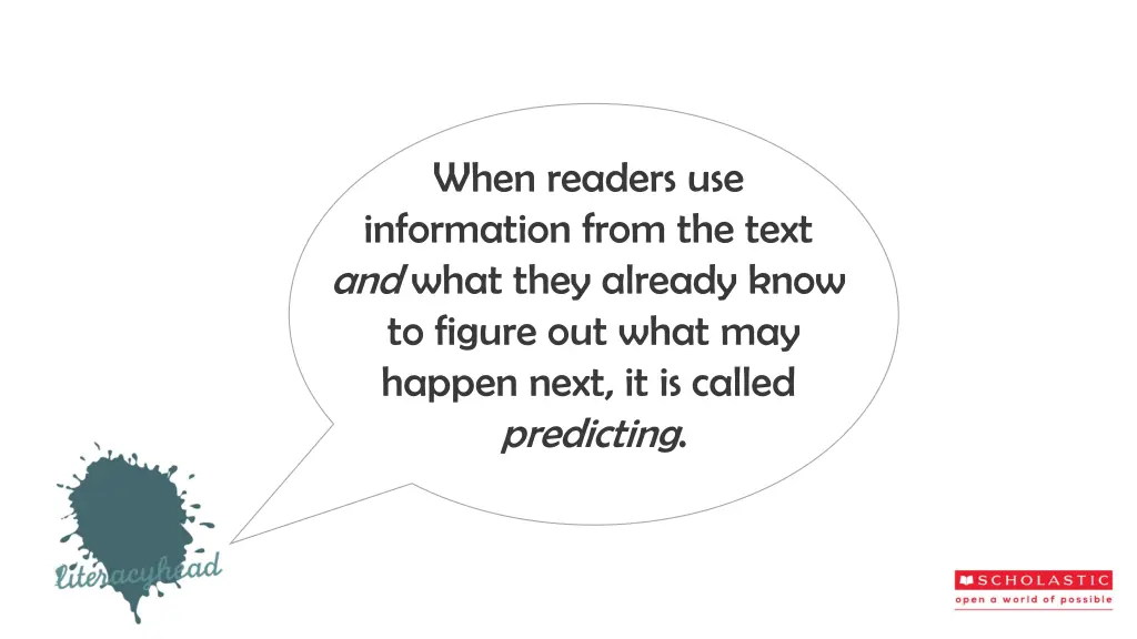 when readers use information from the text