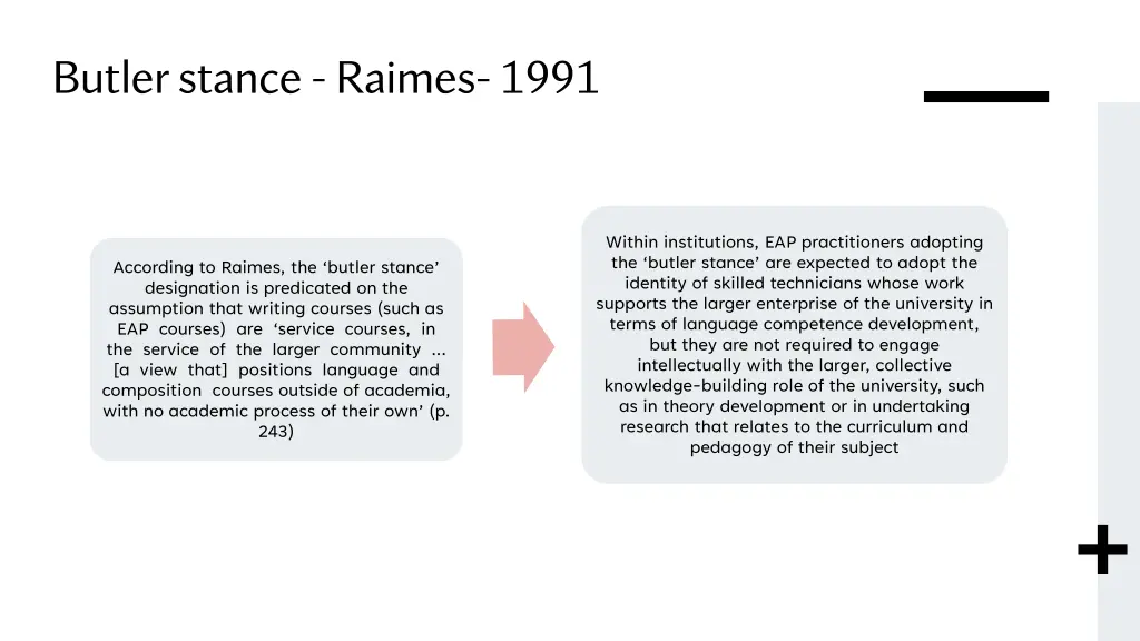 butlerstance raimes 1991